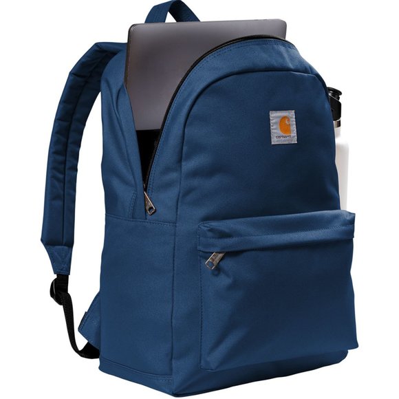 (NWT) Carhatt Canvas Backpack Work School Travel Heavyduty Bookbag Navy Blue - Picture 7 of 7